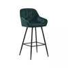 2* Velvet Bar Stools Breakfast Bar stool Pub Chairs Padded Seat Metal Leg CLIPOP