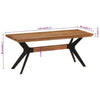 Dining Bench Seat Chair Seating Solid Wood Acacia and Steel
