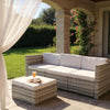 Luxurious Rattan Garden Furniture Sofa Lounge Set - In/Outdoor Cushions Included