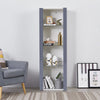 Modern Display Tall Cabinet Bookcase Shelving Units with LED Light 3 Glass Shelf