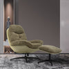 Chenille Padded Recliner Chair Armchair Lounge Swivel Sofa Chairs with Footstool
