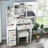 Makeup Desk Dressing Table With Mirror 4Drawers Stool Vanity Set Bedroom Modern