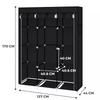 Portable Fabric Canvas Wardrobe Clothes Hanging Rail Shelves Storage Cupboard UK