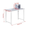 Modern Grey Computer Table Study Desk PC Laptop Table Workstation Home Office