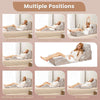 Bed Wedge Pillow Post Surgery Memory Foam Fill Pillow Set-Silver