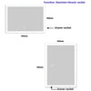 Illuminated Bathroom Mirror With LED light Shaver Socket Bluetooth Demister
