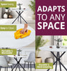 Round Dining Table, Small White Marble Effect Top Kitchen Table with Metal Legs