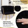 Modern Upholstered Dining Chair Set of 2 Elegant Woven Back-Black