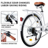 26 inch Wheels Adult City Bike Ladies Women Bicycle Vintage with Basket Cycle UK