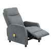 Massage Recliner Chair Heating Sofa Fabric Upholstered Armchair with Controller