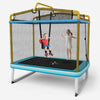 3-in-1 Kids Trampoline 6FT Rectangle Toddler Trampoline w/ Swing Horizontal Bar