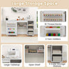 Portable Rolling Sewing Cabinet Craft Table Folding Table with storage