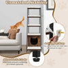 Indoor Tall Pet House Corner Shelf Large Cat Litter Box Enclosure-Coffee