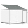 Dog Cage with Roof and Door Grey 8x2x2 m Galvanised Steel