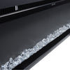 50" Fireplace Wall Mount LED Flame Crystal Fires Electric Insert Recessed Heater