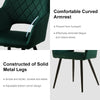 Pair of Dining Chair Velvet Diamond Chairs with Metal Legs Black/Blue/Grey/Green