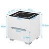 White Bedside Table 2 Drawers Cabinet Bedroom Furniture with Wireless Charging