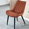 Set of 2 Faux Leather/Suede Dining Chairs Metal Legs Reception Restaurant Chair