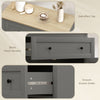Kitchen Sideboard Storage Cabinet with Drawer & Adjustable Shelves Grey & Oak UK