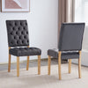 1/2/4/6 Dining Chairs Armchair High Back Linen/Velvet Upholstered Wood Legs Home