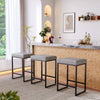 Retro Kitchen Breakfast Bar Stool Chair with Footrest Counter Height High Seat