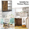 Industrial Storage Cabinet Freestanding Kitchen Cupboard w/3 Open Shelves & Door