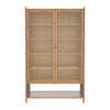 Shoe Rack Shoe Storage Cabinet Rattan Wood Stand Cupboard Unit Organiser 2 Doors