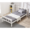 Single Bed Frame White 3ft Solid Wood Frame Fit 3FT Single Mattress 190 x 90cm