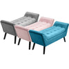 Velvet Chesterfield Ottoman Footstool Bed End Bench Chaise Lounge Window Seat