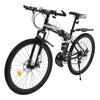 26 Inch Mountain Bike Disc Brake Bicycle 21-Speed MTB Black Mountain Bike 26"