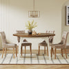 Round Dining Table for 4-6, 47-Inch Farmhouse Kitchen Table with Solid Wood Legs