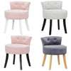 Velvet Dressing Table Stool Chair Makeup Padded Piano Seat Bedroom Wooden Legs