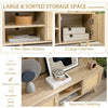 Boho TV Stand for TVs up to 55” PE Rattan Media Console Table