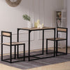 Modern Space Saving Table and 2 Chairs Kitchen Compact Set for Dining Room Hall
