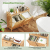Freestanding Pull-out Laundry Cabinet with 2 Removable Bins-Natural