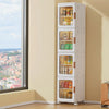 Collapsible Tall Cabinet Slim Narrow Storage Cupboard for Kitchen Bathroom Shelf