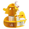 Yellow Bookshelf Storage Shelf For Children's Reading Room Open Storage Modern