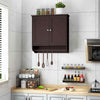 Space-saving Storage Organizer Hanging Bathroom Cabinet-Brown