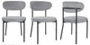 set of 4 Grey Velvet Dining Chairs Velvet Seat Chairs Plush seat and backrest