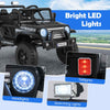 Kids Ride on Jeep Car 12V Electric Vehicle w/Remote Control & LED Lights-Black