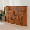 Vintage Wooden Trinket Box Chest of 9 Drawers Desk Organizer Storage Cabinet