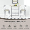 Small Table and 2 Chairs 3PCS Bar Kitchen Dining Breakfast Furniture Set W/Shelf