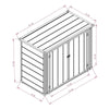 Panana Plastic Storage Shed House Tool Shed Utility Chest Shed Box 4.56x2.3f