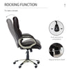 Executive Computer Office Desk Chair High Back Faux Leather Swivel Chair Brown