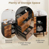Industrial Storage Cabinet Floor Standing Wooden Sideboard Accent Side Cabinet