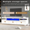 Modern 70 inch TV Stand Media Console Table Cabinet w/ Storage Drawer LED Light