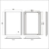 LED Bathroom Mirror with Demister Pad Illuminated Lights Touch Wall Mounted IP44