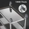 3 Shelves Stainless Steel Service Trolley Kitchen Trolley Food Trolley w/Brake
