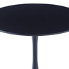 Modern Black Round Table with Metal Legs Living Dining Room Kitchen Furniture
