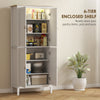 176.5 cm Tall Freestanding Pantry Storage Cabinet with 4 Doors White
